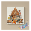 Eazy Arts Little Hanuman Builds Temple of Devotion Paint by Numbers Kit