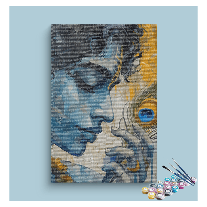 Serene Contemplation: Krishna's Divine Presence Paint by Numbers Kit