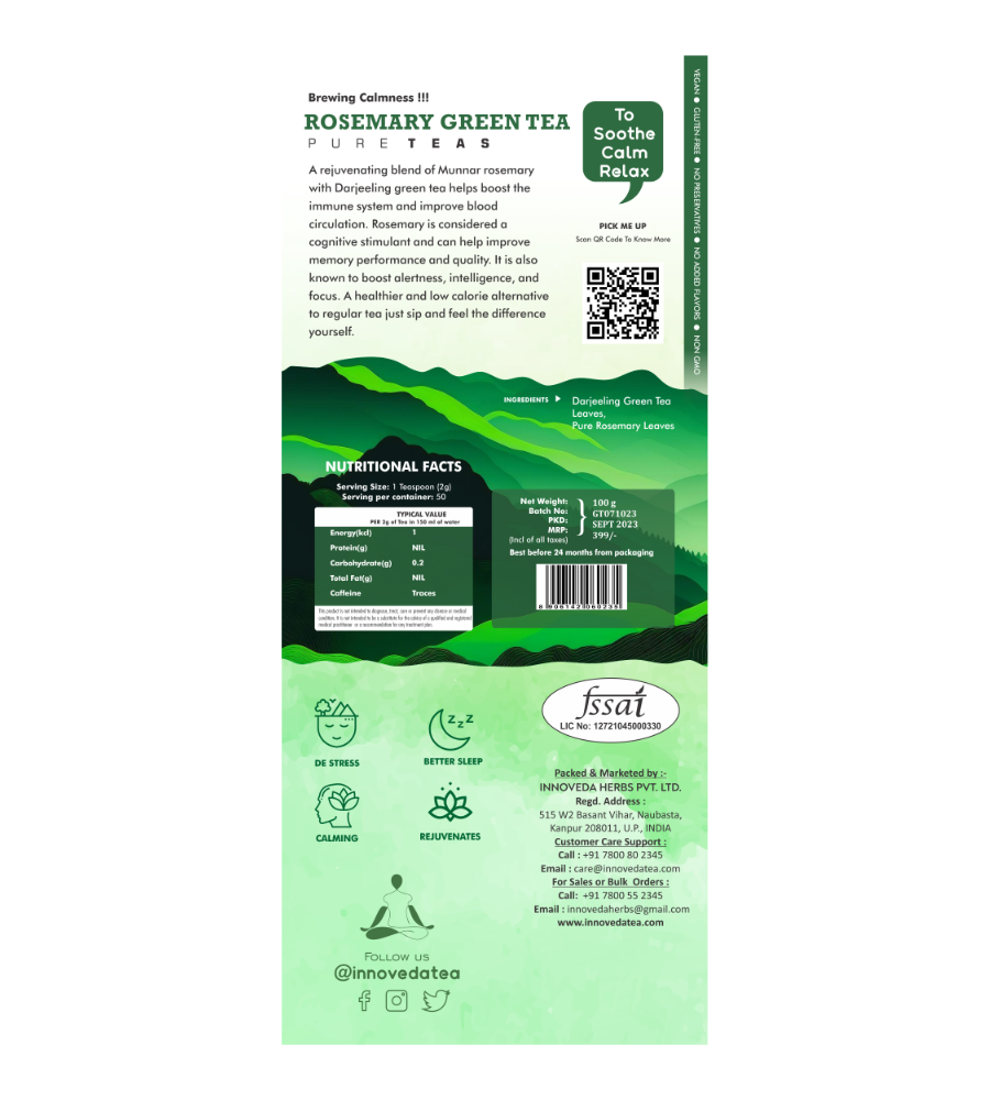 Innoveda Rosemary Green Tea