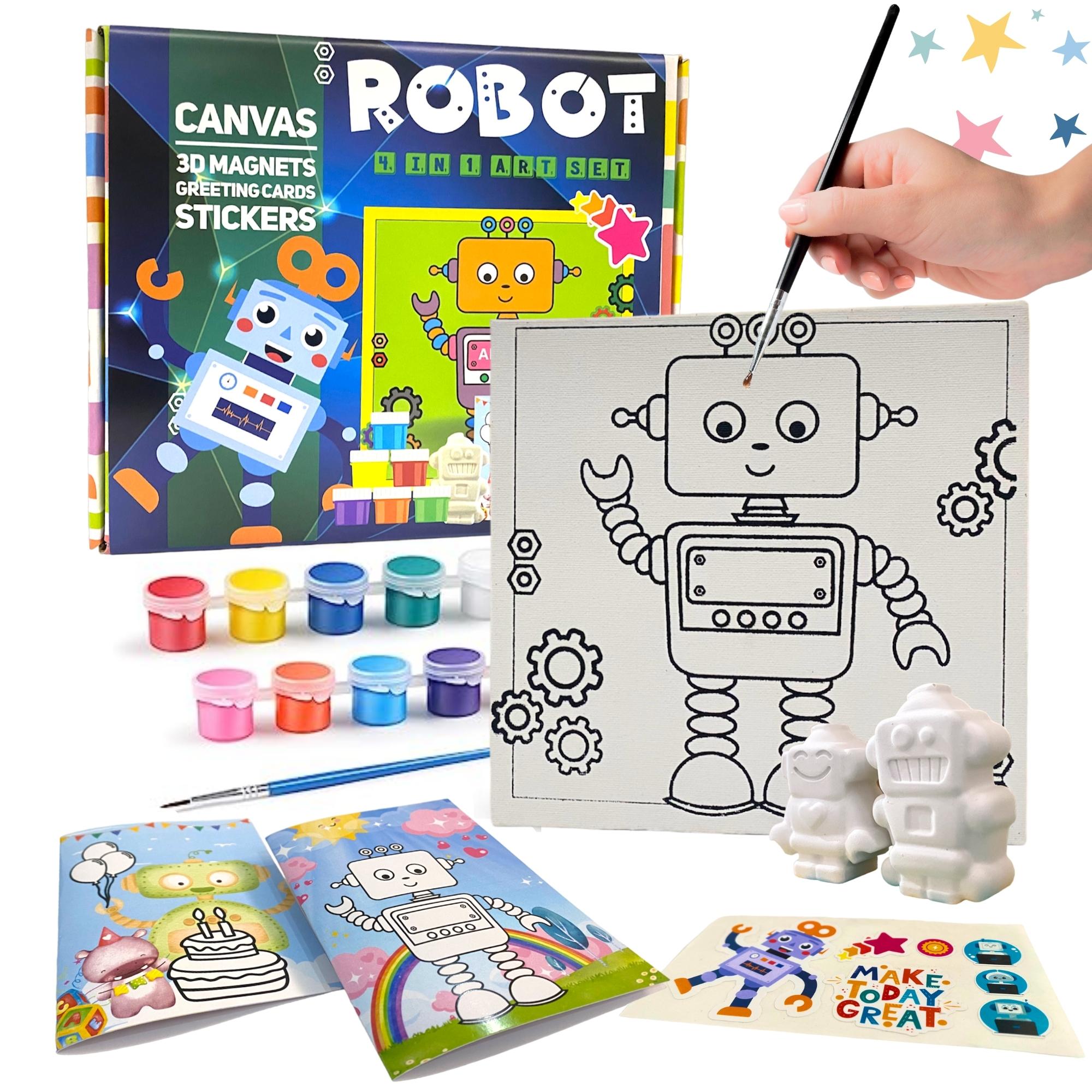 4 In 1 Canvas Set - Robot