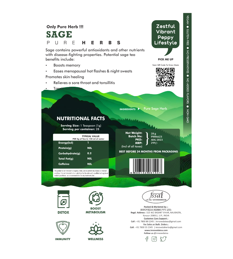 Innoveda Holy Sage Leaves - 28 gms