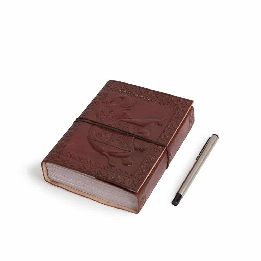 Craftshades – Vintage Elephant Embossed Unique Design 7″5 Handcrafted Leather Journal/Diary 200 page | 100% Genuine Leather