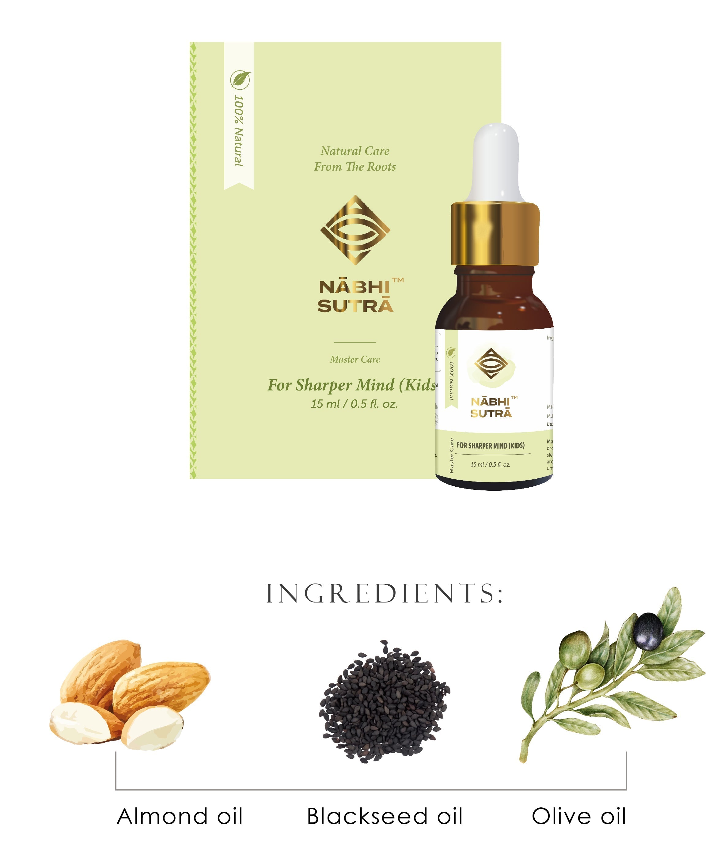 Nabhi Sutra Brain Development (kids) - Belly Button Oil - 15 ml