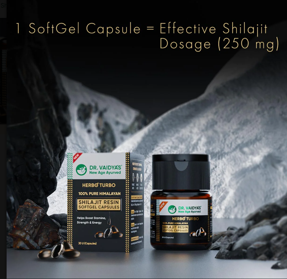 Dr. Vaidya's Shilajit Resin Softgel Capsules - 30 Cap