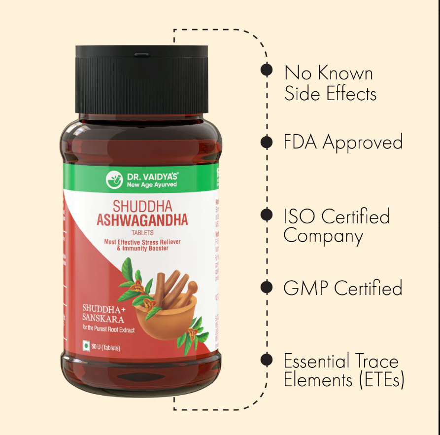 Dr. Vaidya's Shuddha Ashwagandha - 60 Tab