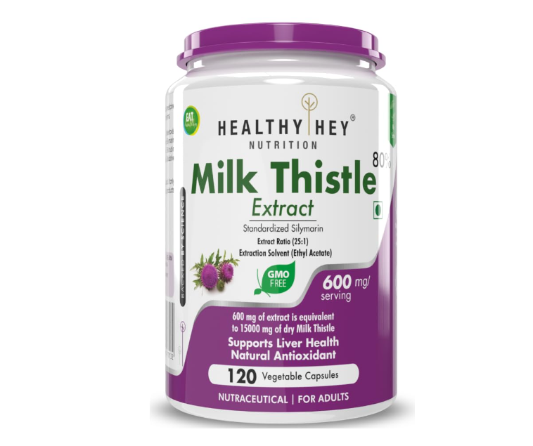 HealthyHey Nutrition Milk Thistle Capsules - 120 Caps