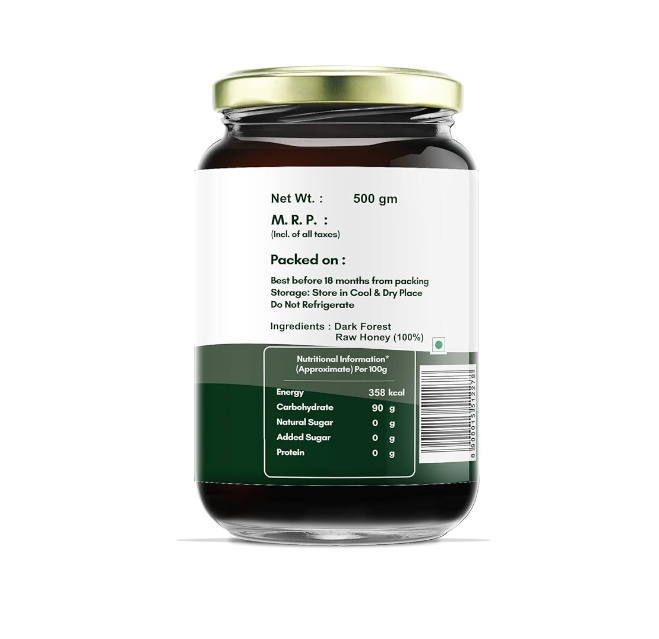 Riddhish Herbals Dark Forest Raw Honey - 500 gms