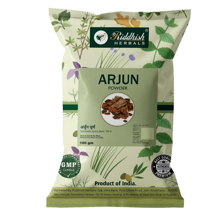 Riddhish Herbals Arjun Chaal Powder Pack of 3 - 100 gms