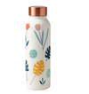KC Pure Copper Designer Water Bottle with Leaf Print Design - 1000ml