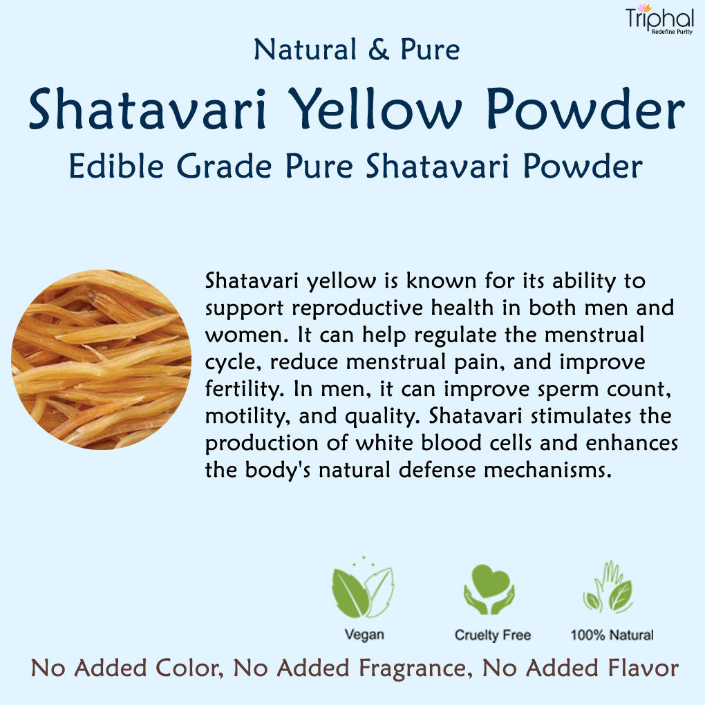 Triphal Shatavari Yellow Powder – Shatawar Jad Pili Churn