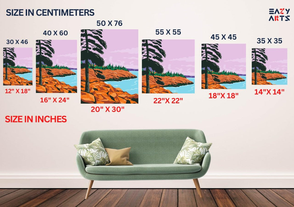 Eternal Love: Rama and Sita Divine Embrace Paint by Numbers Kit