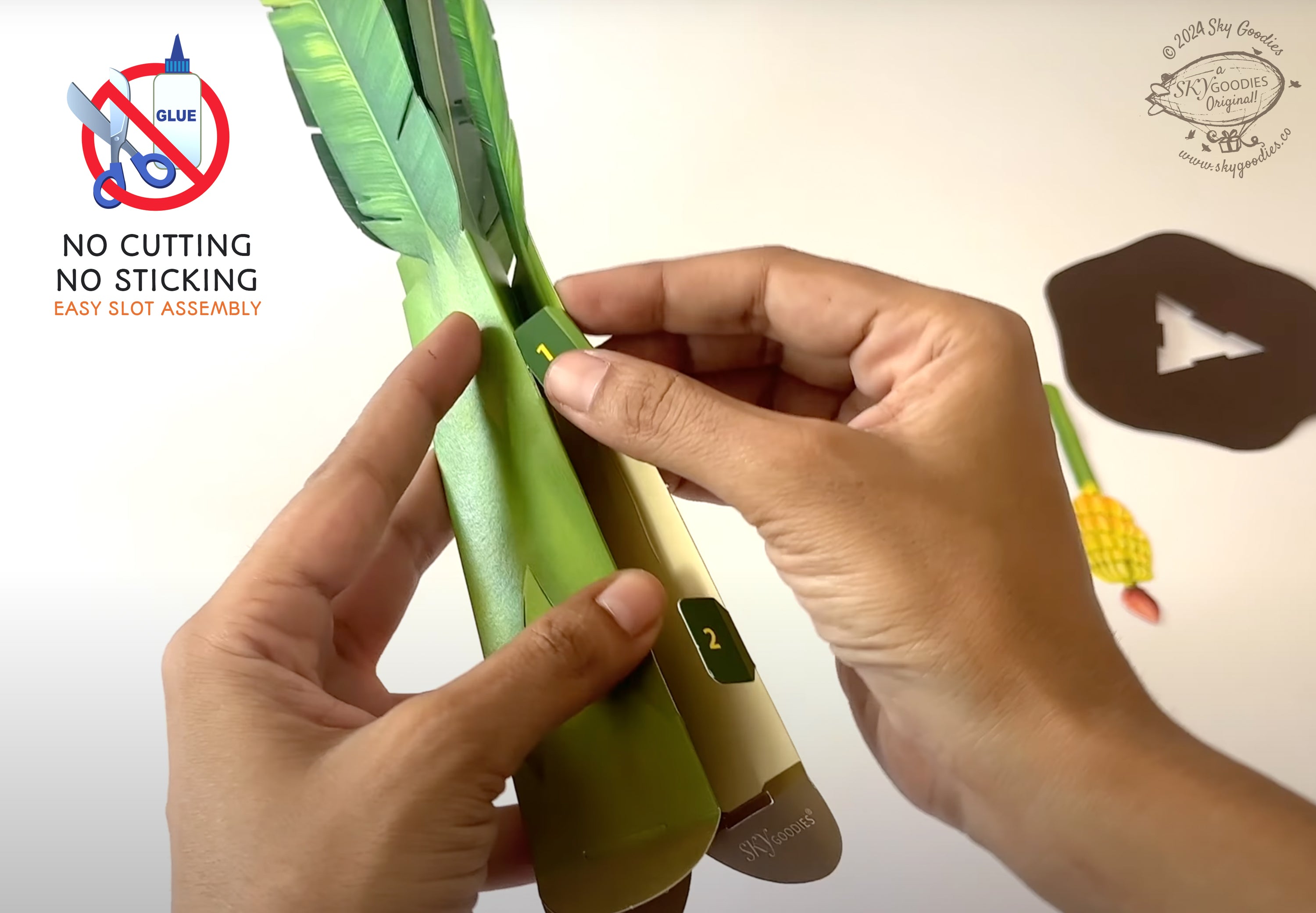 Banana Trees - Set of 2- DIY Paper Craft Kit for Pooja Decor