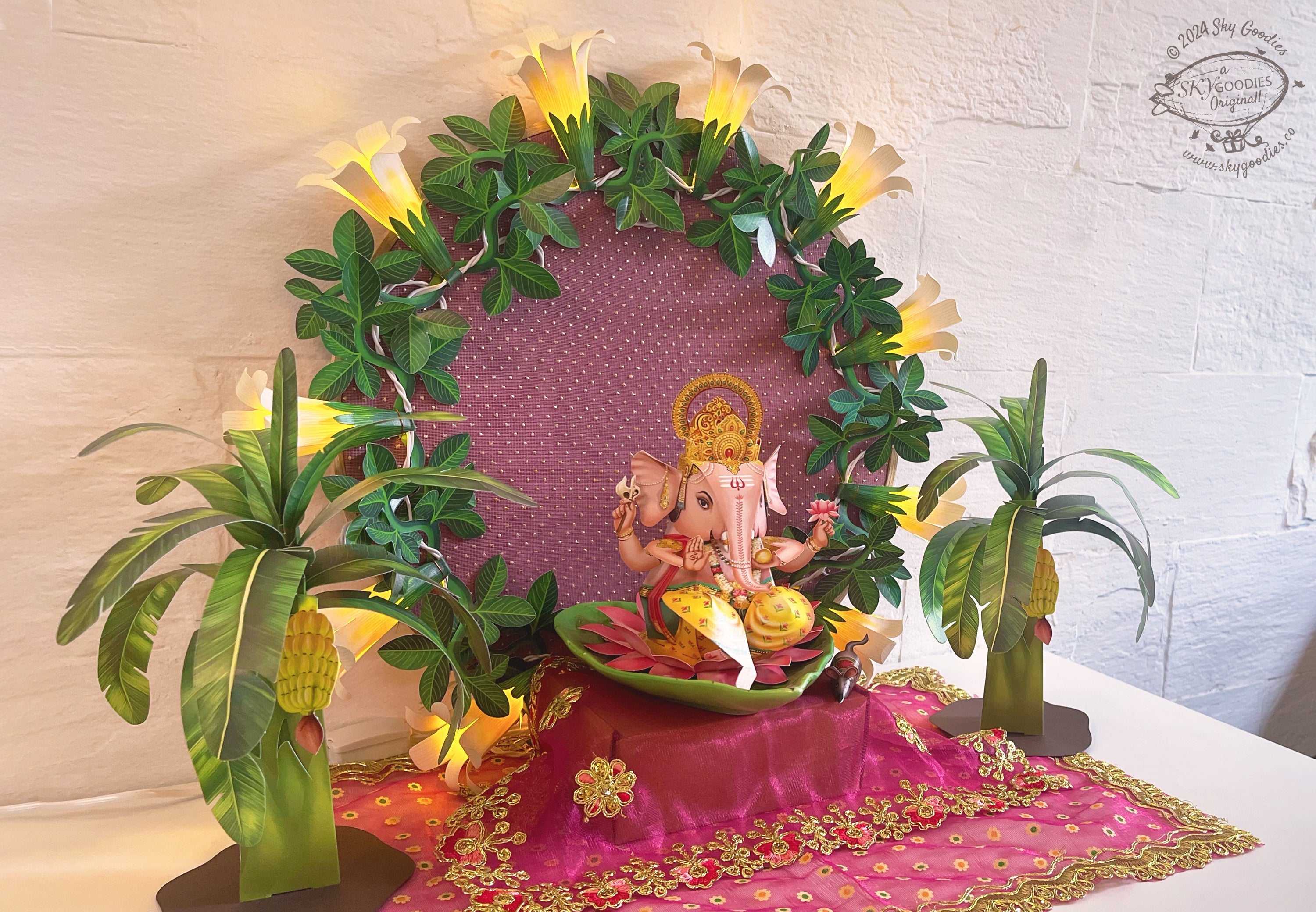 Banana Trees - Set of 2- DIY Paper Craft Kit for Pooja Decor