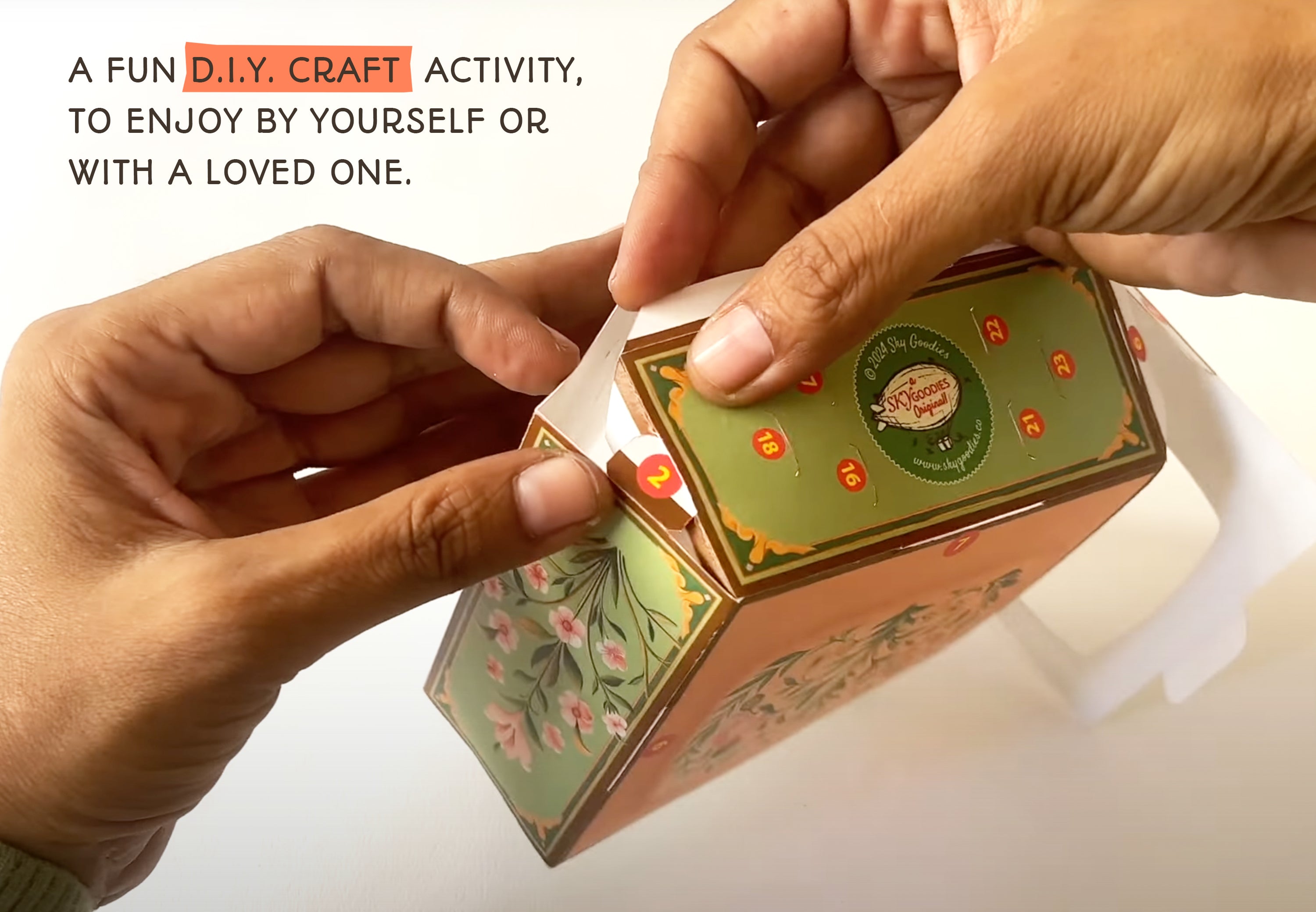Mini TV Desk Calendar 2025 DIY Paper Craft Kit