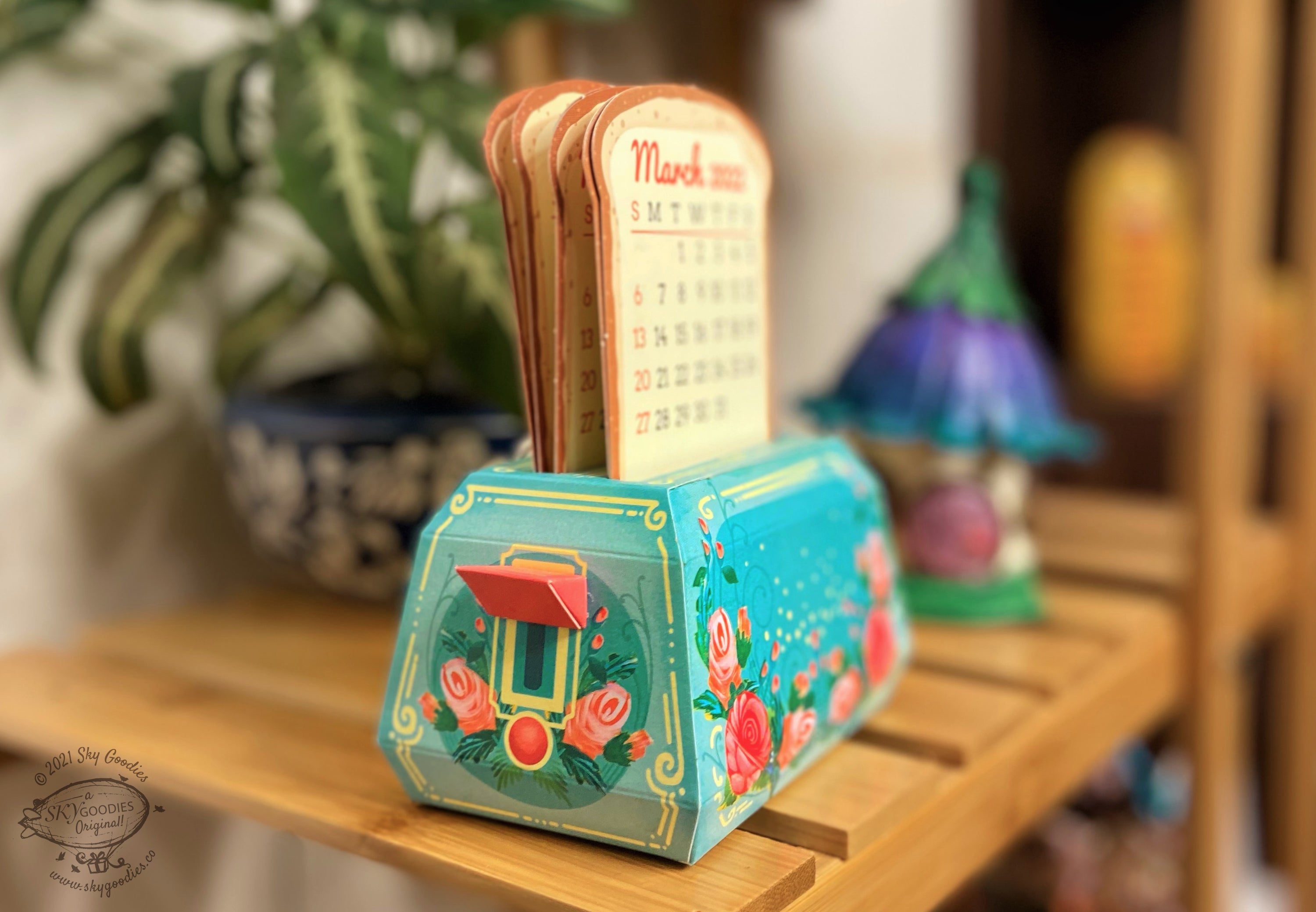 Mini Toaster Desk Calendar 2025 - DIY Paper Craft Kit