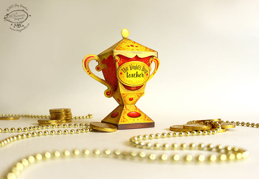 Mini Trophy Box - DIY Paper Craft Kit
