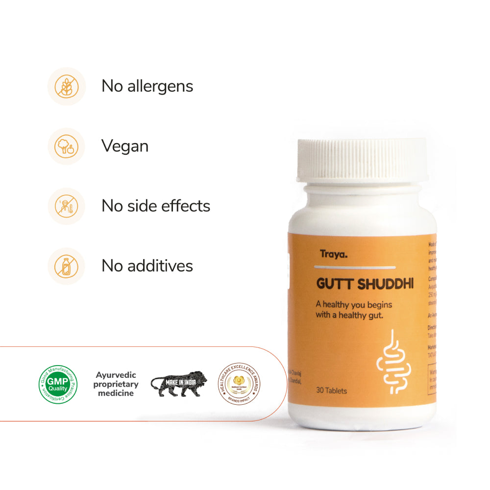 Traya Gutt Shuddhi for Better Digestion & Gut Health In 30 Days - 30 tabs
