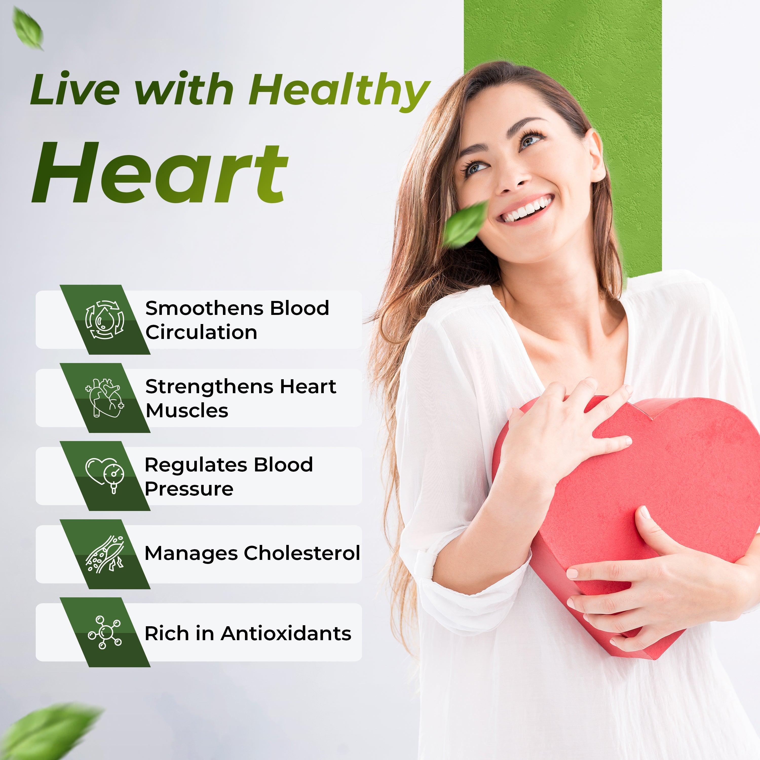 Health Veda Organics Happy Heart Supplement - 60 tabs