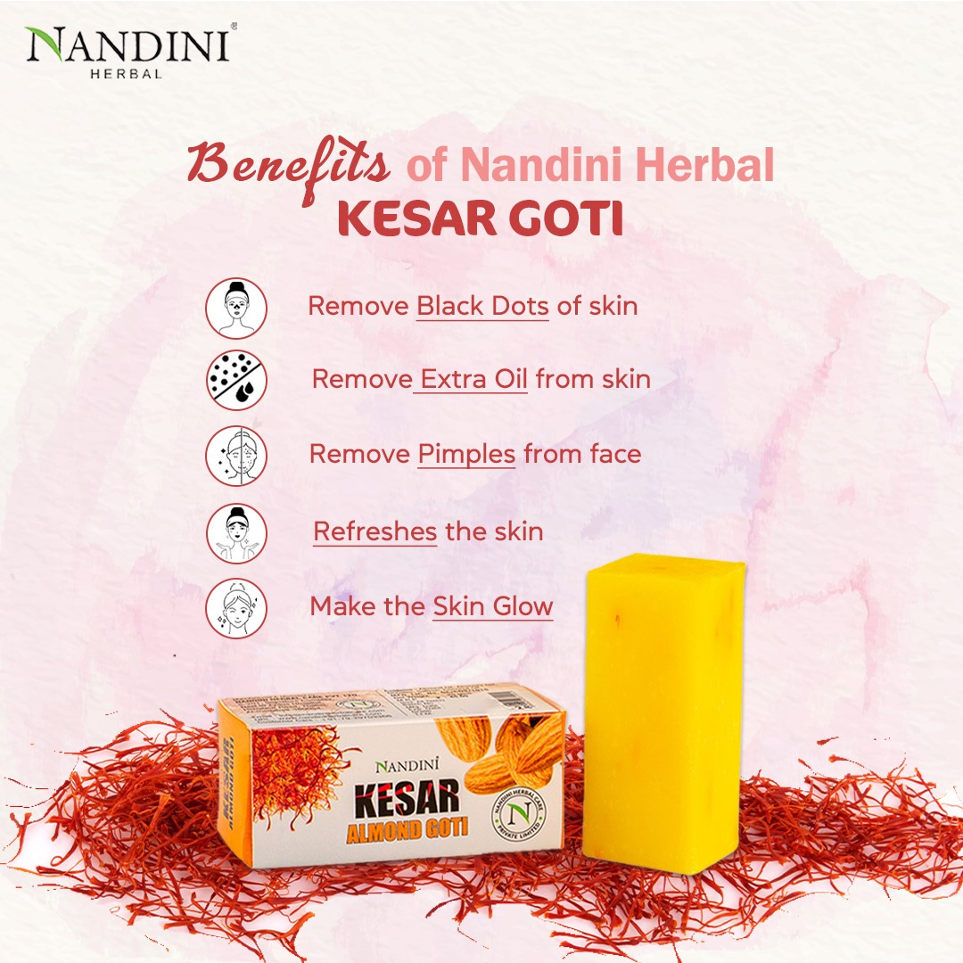 Nandini Herbal Kesar Almond Goti, 25gm (Pack of 12)