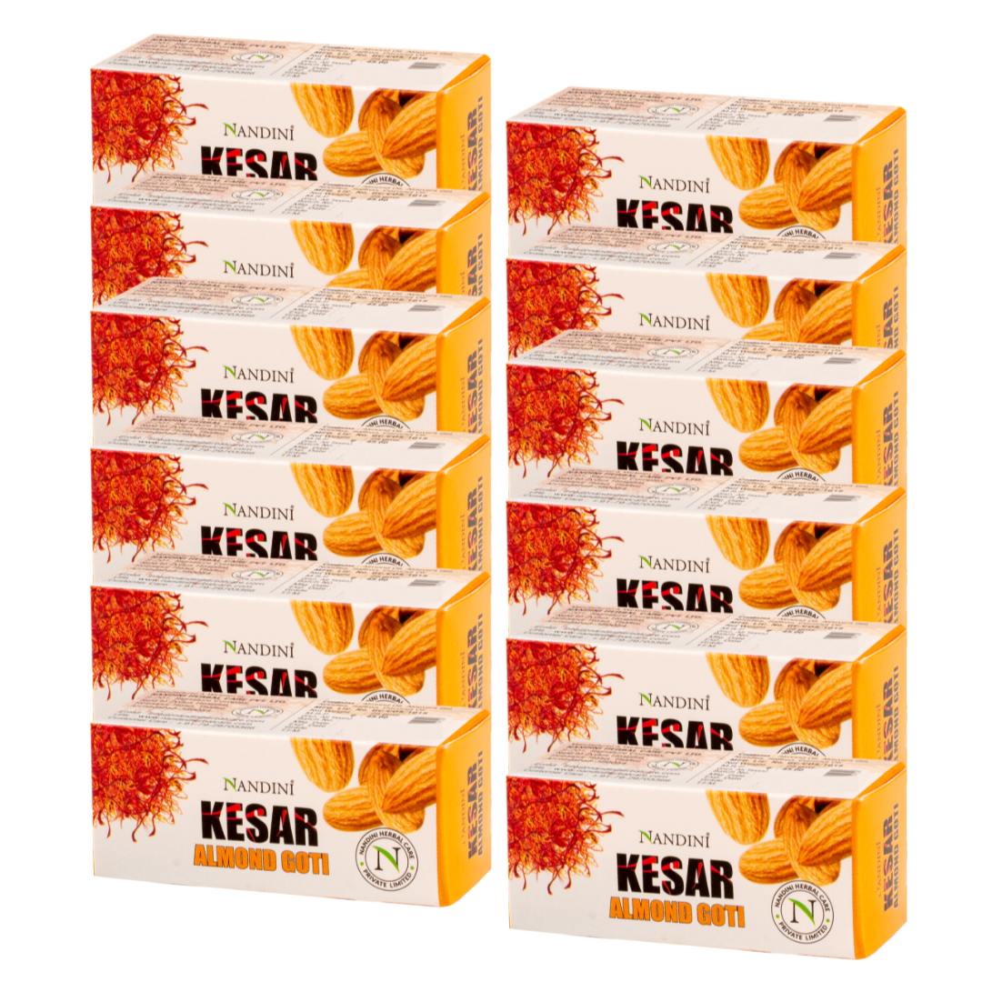 Nandini Herbal Kesar Almond Goti, 25gm (Pack of 12)