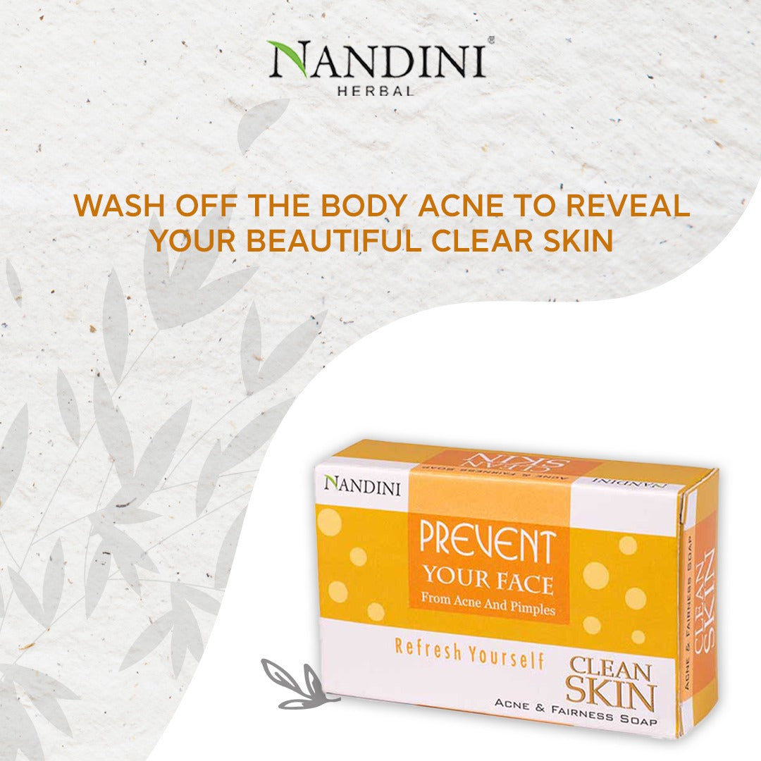 Nandini Herbal Clean Skin Soap - 75gm - Pack of 12