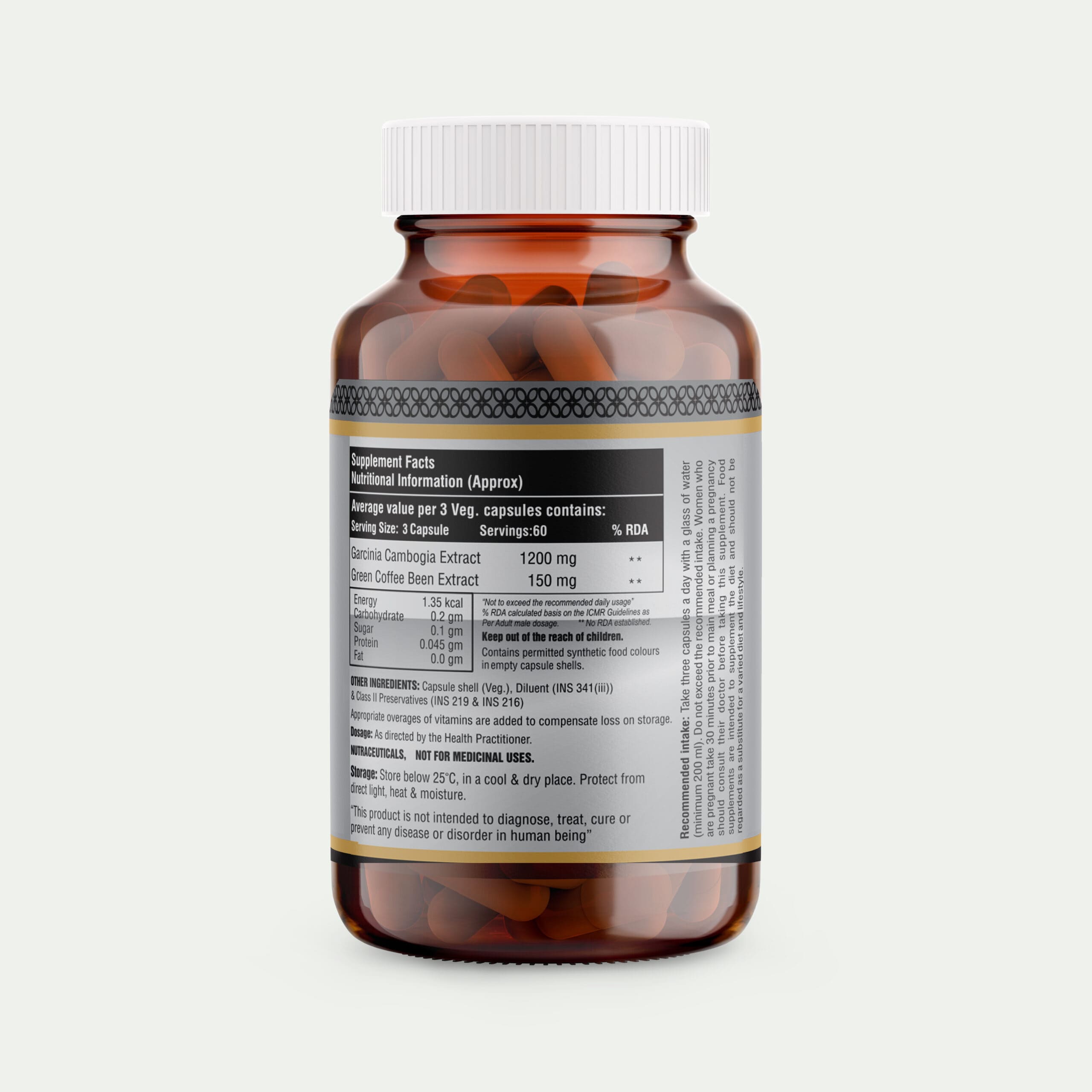Health Best Platinum Slimbest Capsules for Weight Loss - 60 Caps