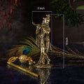 Svastika Brass Standing Krishna idol Playing Flute (6 Inch)
