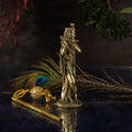 Svastika Brass Standing Krishna idol Playing Flute (6 Inch)