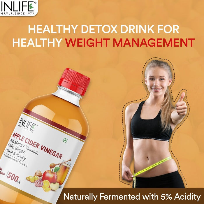 INLIFE  Apple Cider Vinegar  Mother Vinegar – 500 ml