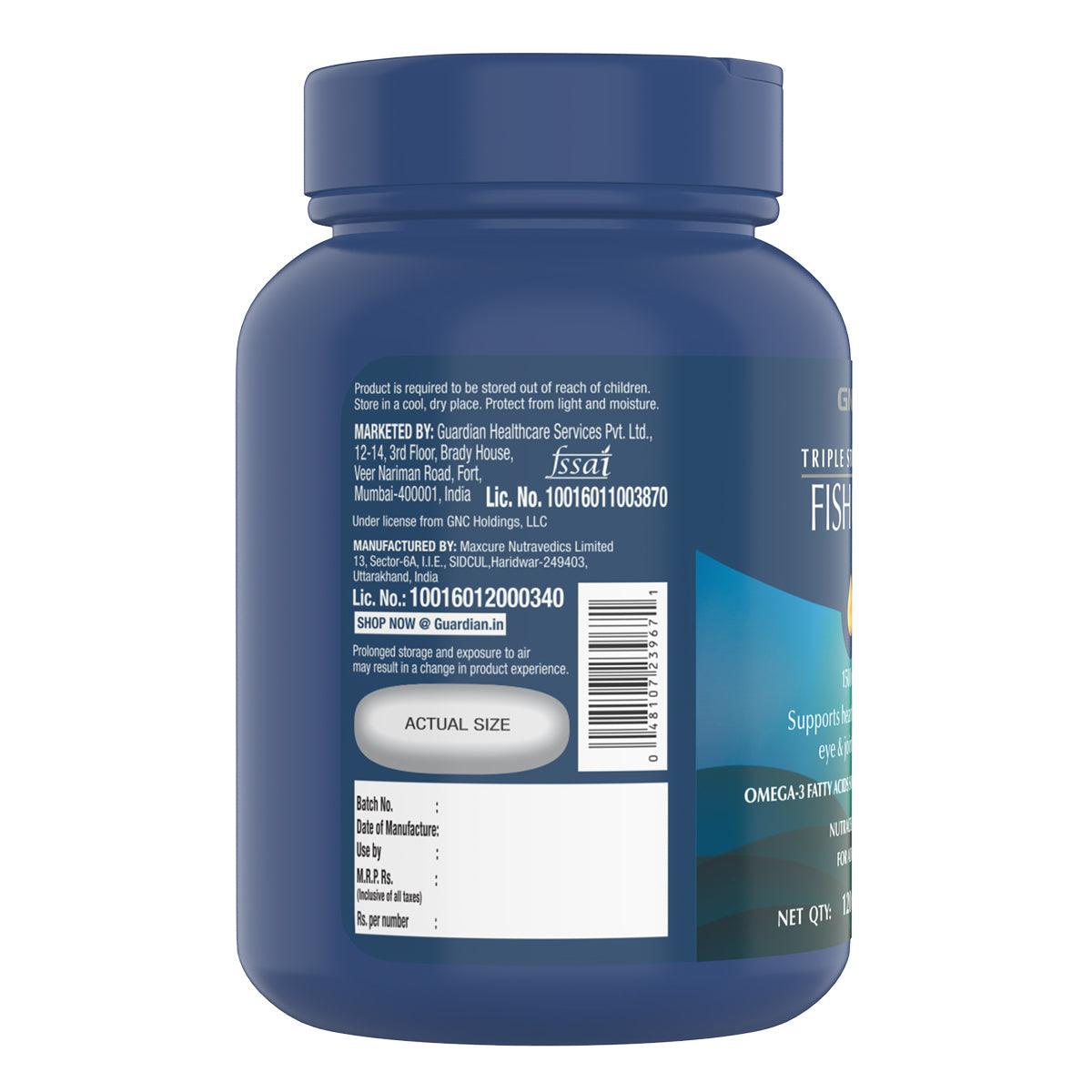 GNC Triple Strength Fish Oil Mini Omega 3 Capsules