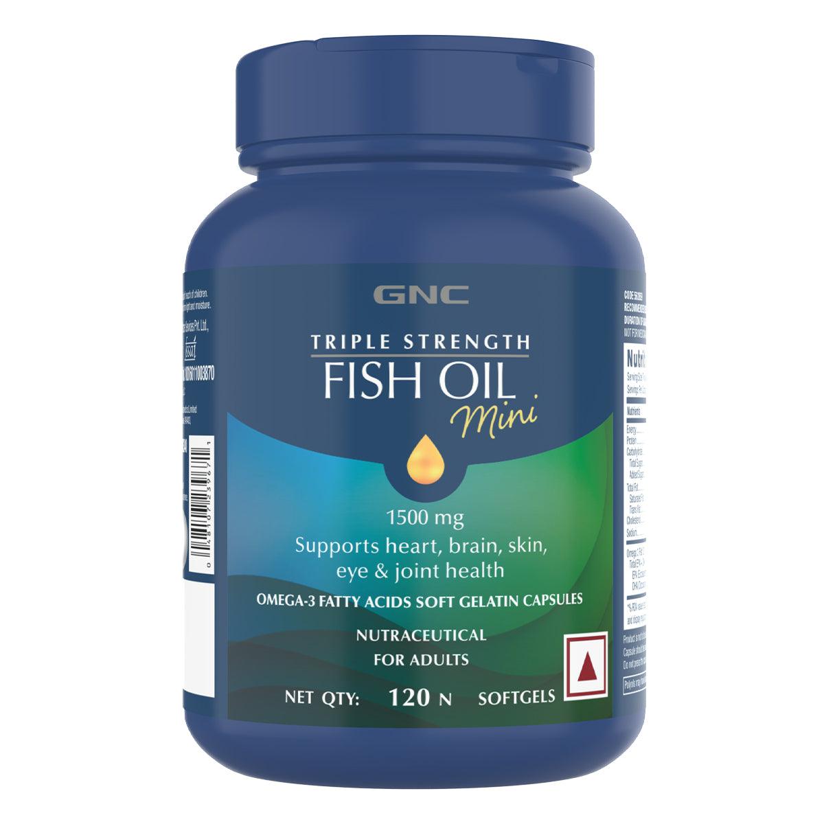 GNC Triple Strength Fish Oil Mini Omega 3 Capsules