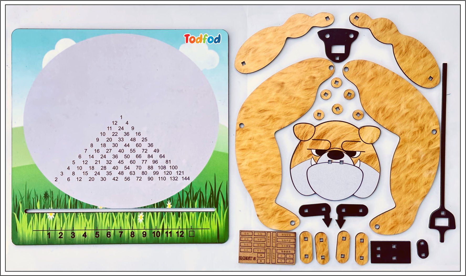 Wooden Master Dog Number Game
