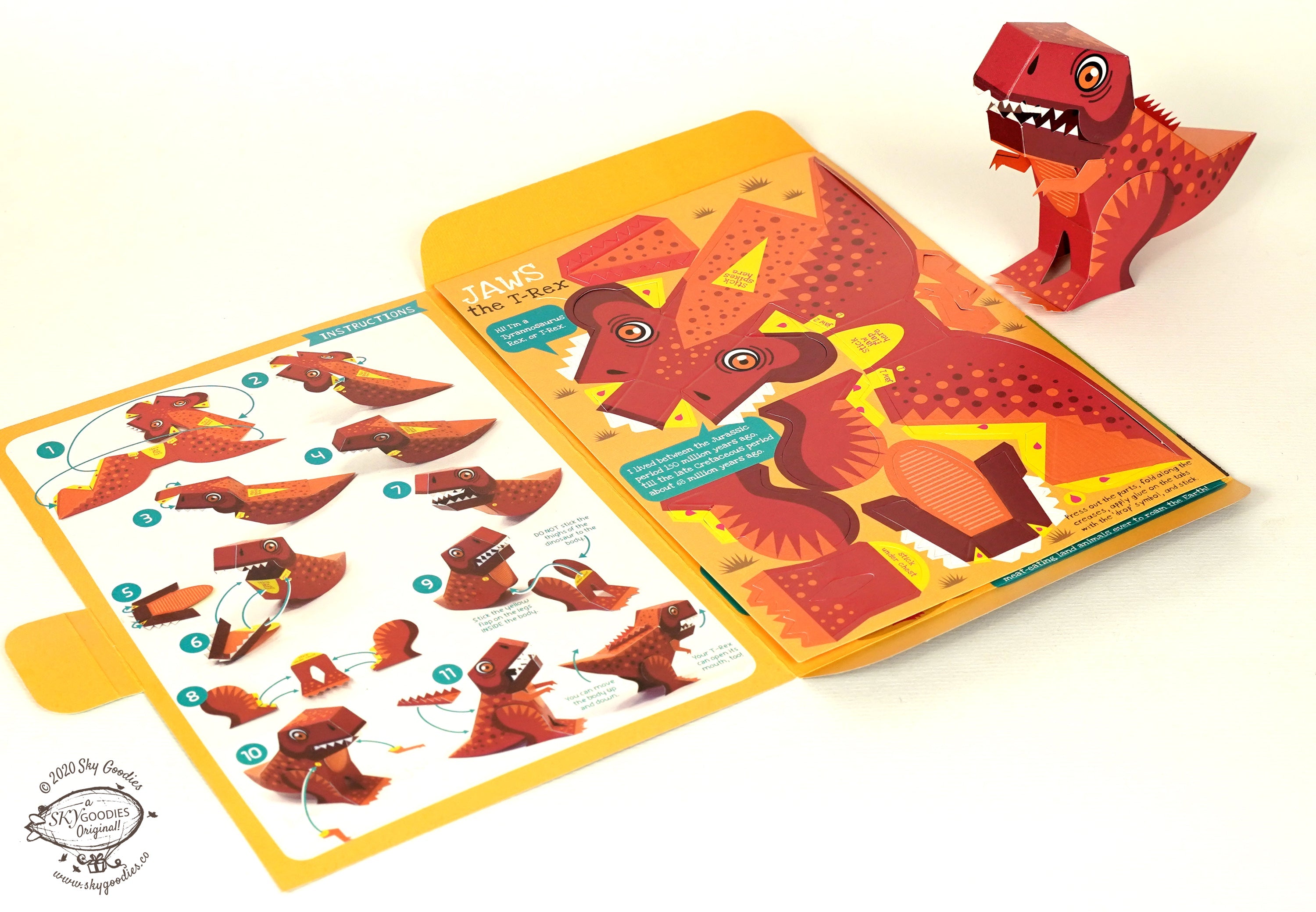 Mini T-Rex Dinosaur DIY Dinosaur Paper Craft Kit