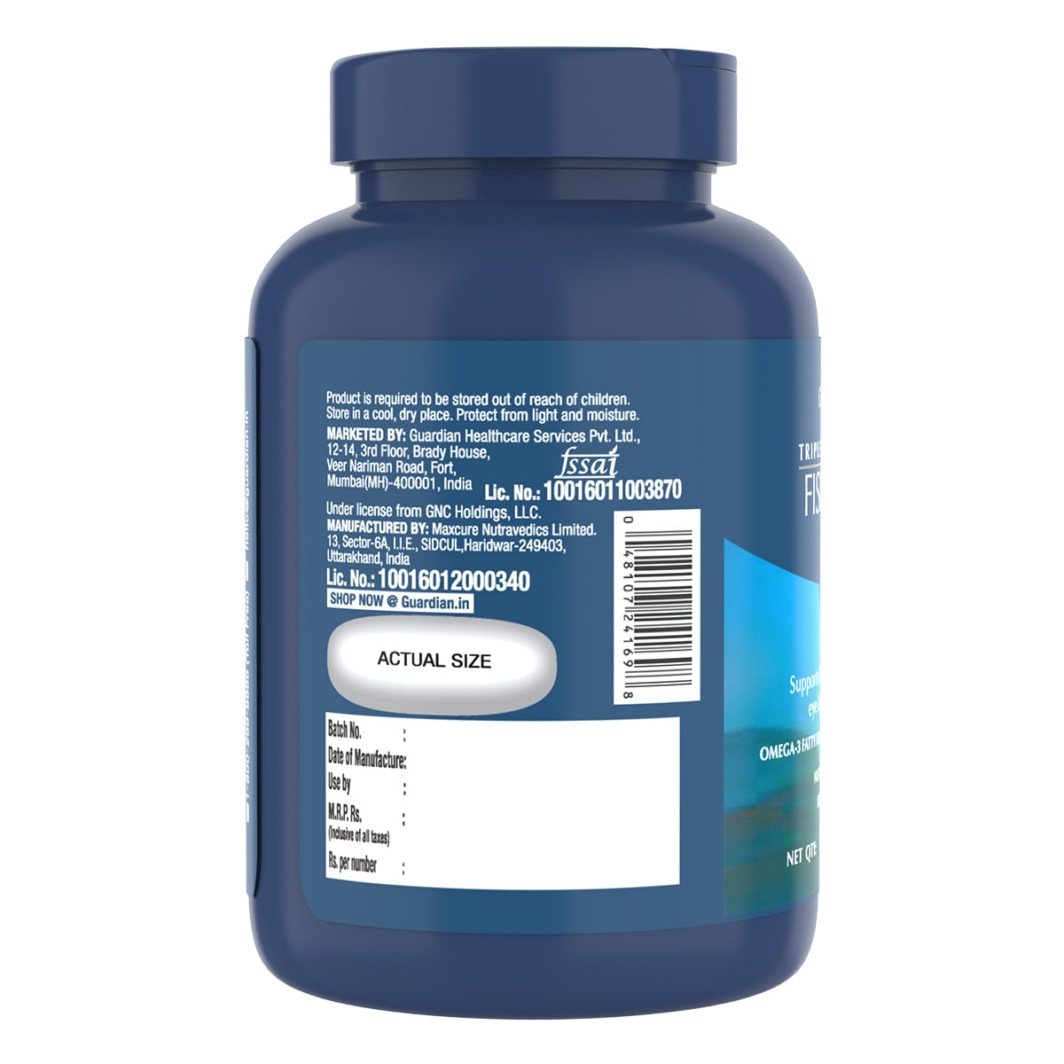GNC Triple Strength Fish Oil Mini Omega 3 Capsules