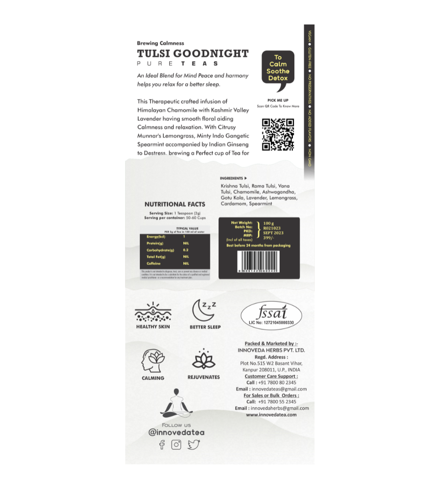 Innoveda Tulsi Good Night Tea - 100 gms