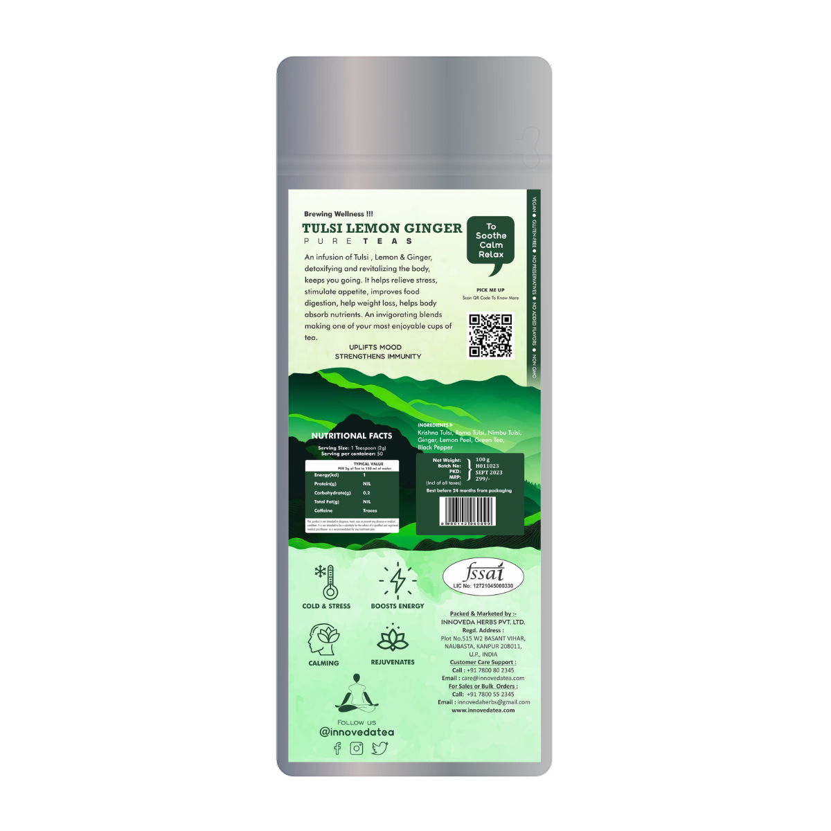 Innoveda Tulsi Lemon Ginger Tea