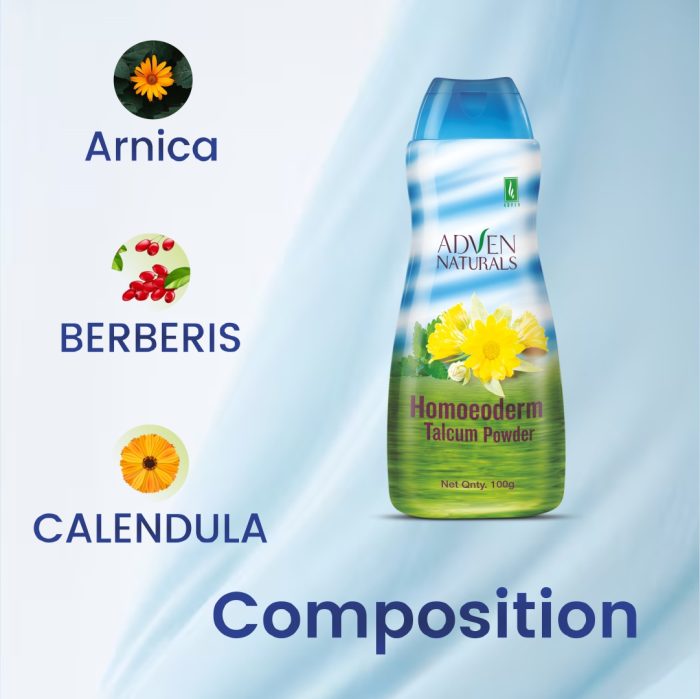Adven Homoeoderm Talcum Powder - 100 gms
