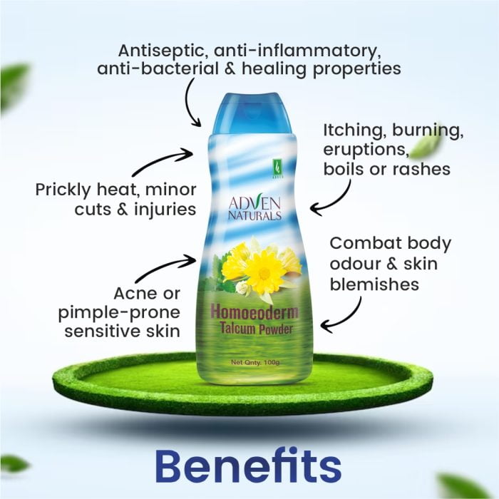 Adven Homoeoderm Talcum Powder - 100 gms