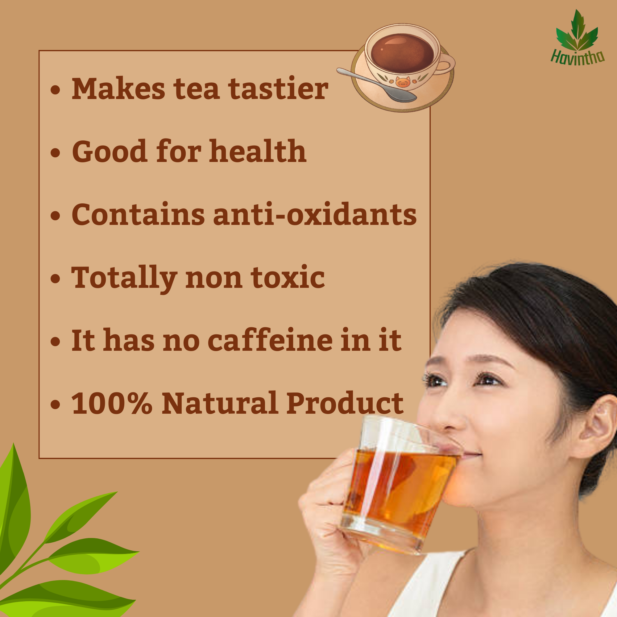Havintha Natural Tea Masala Powder - 100 gms
