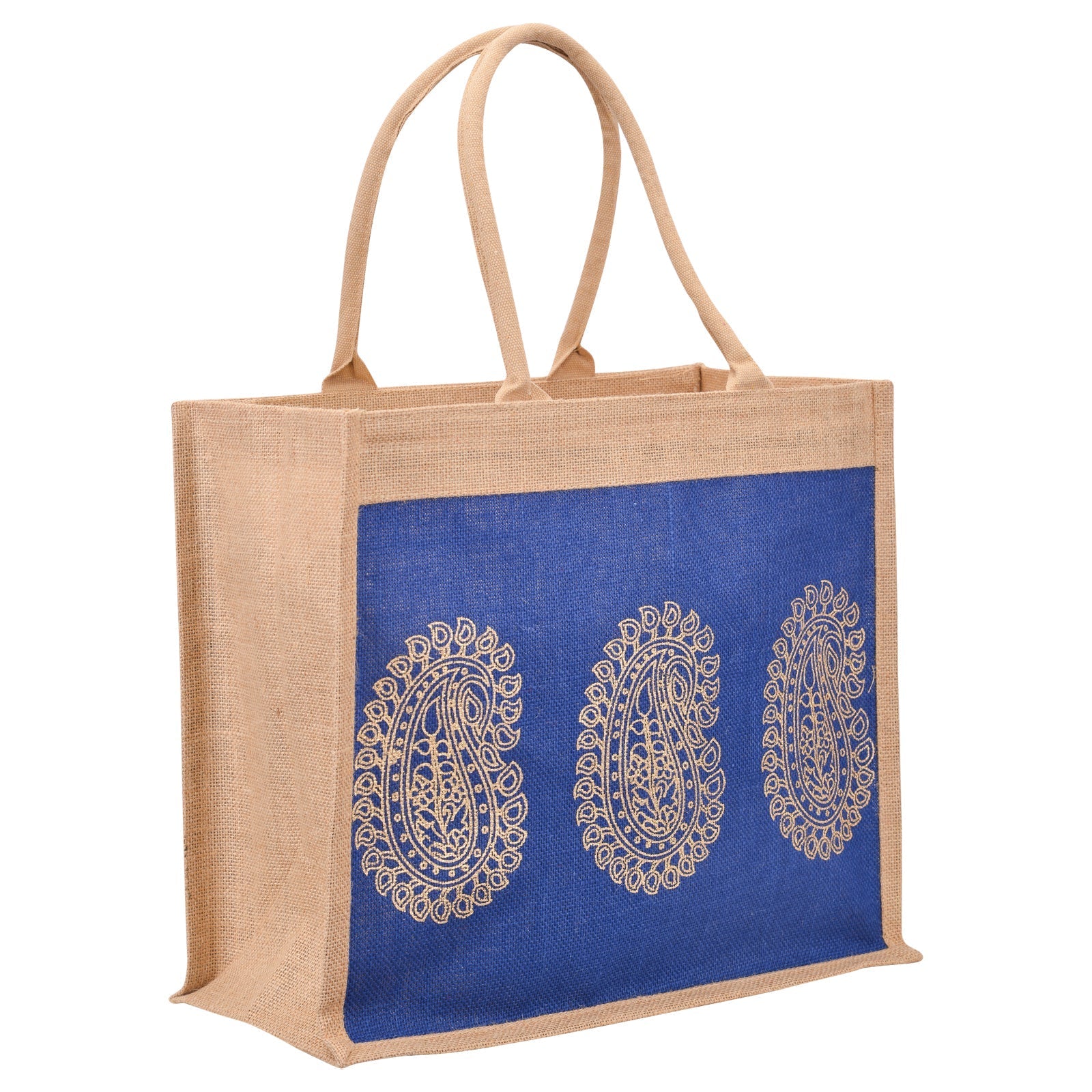 Jute Cottage 3 Mango Print Shopping Zipper 100% Genuine Jute