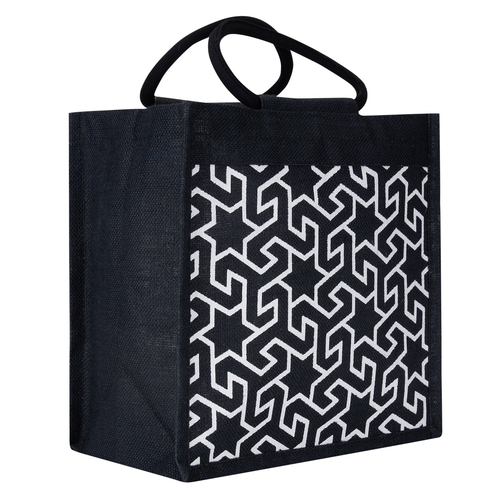 Jute Cottage Geometric Motif Print Lunch Zipper