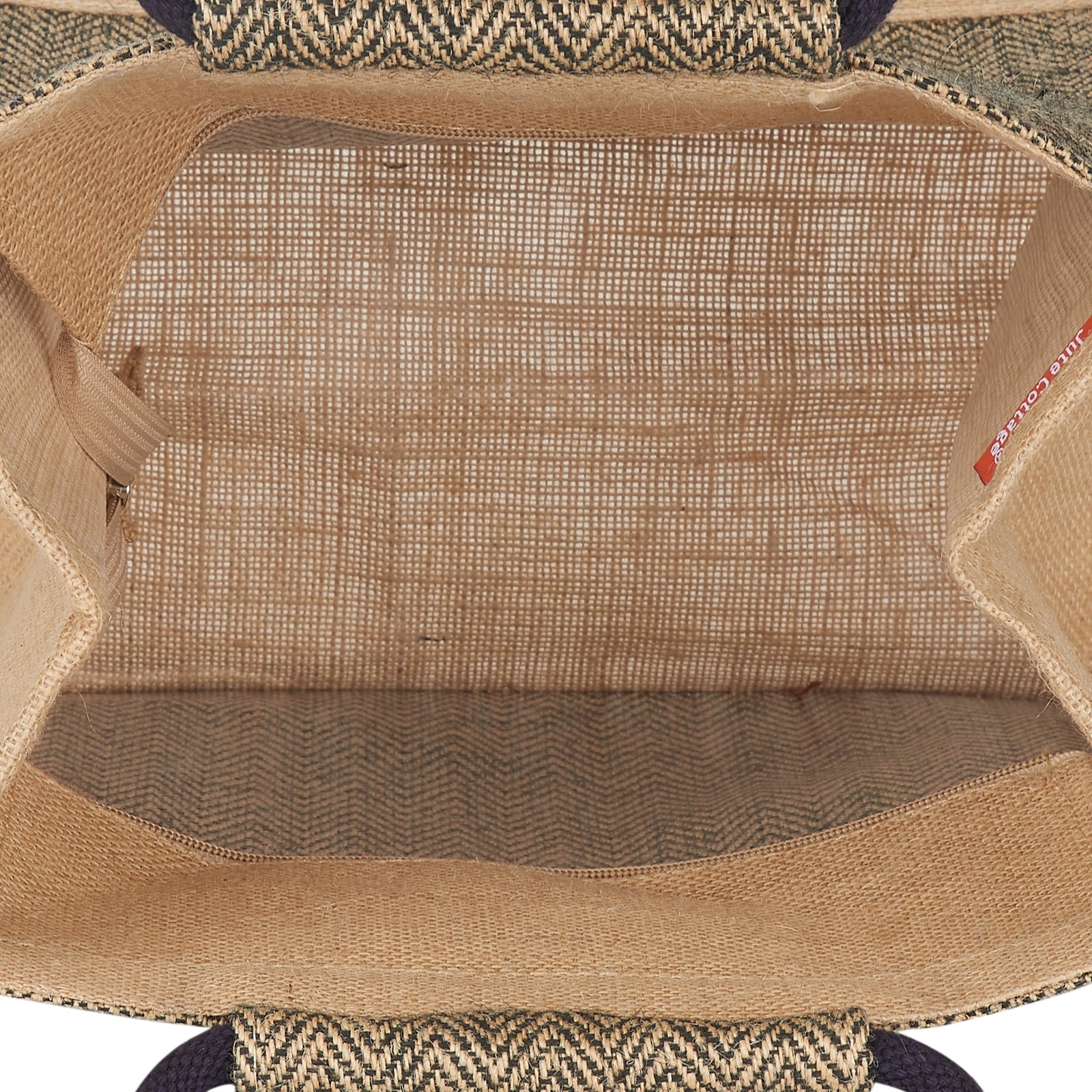 Jute Cottage Herringbone Jute Lunch Zipper
