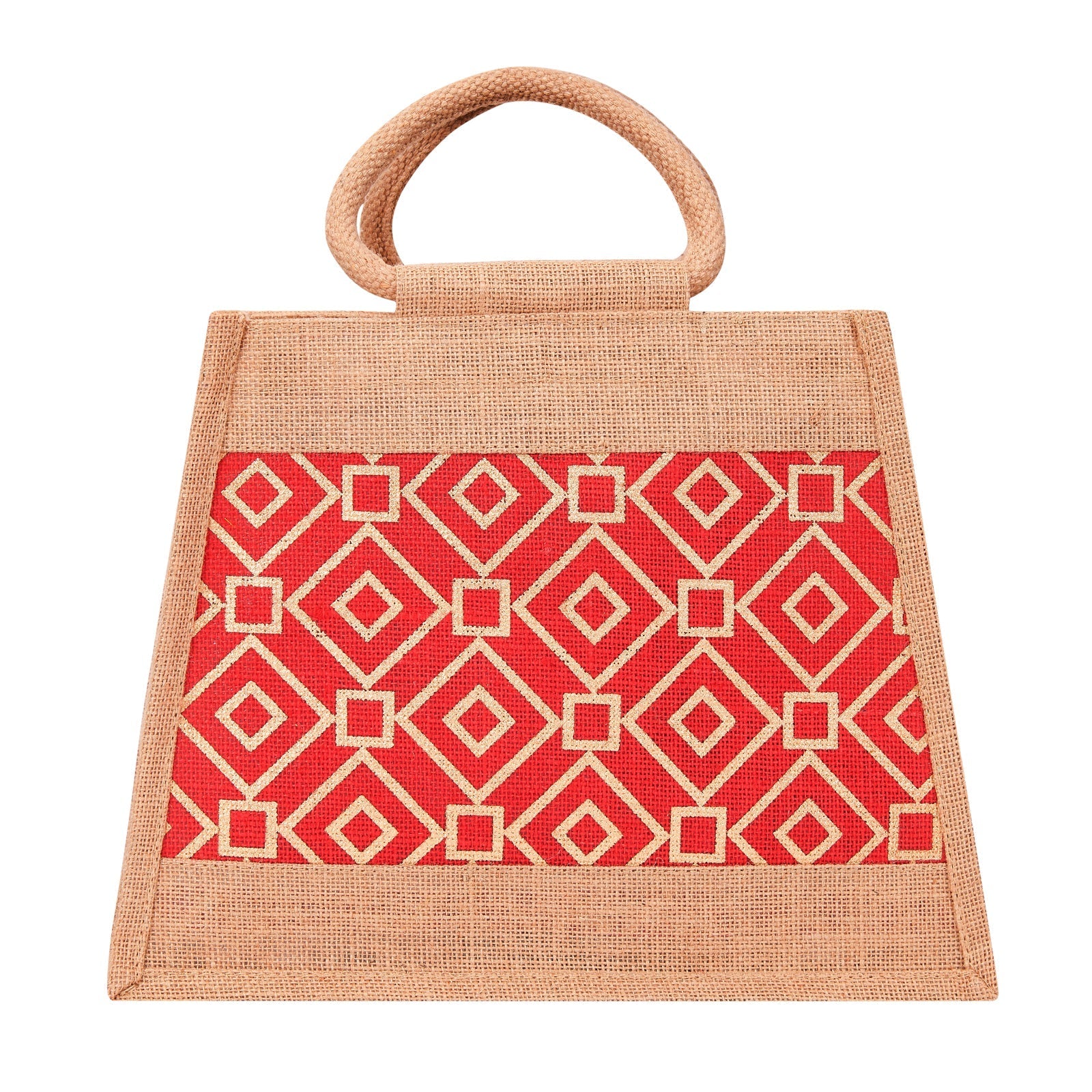 Jute Cottage Taper Zipper Lunch Bag