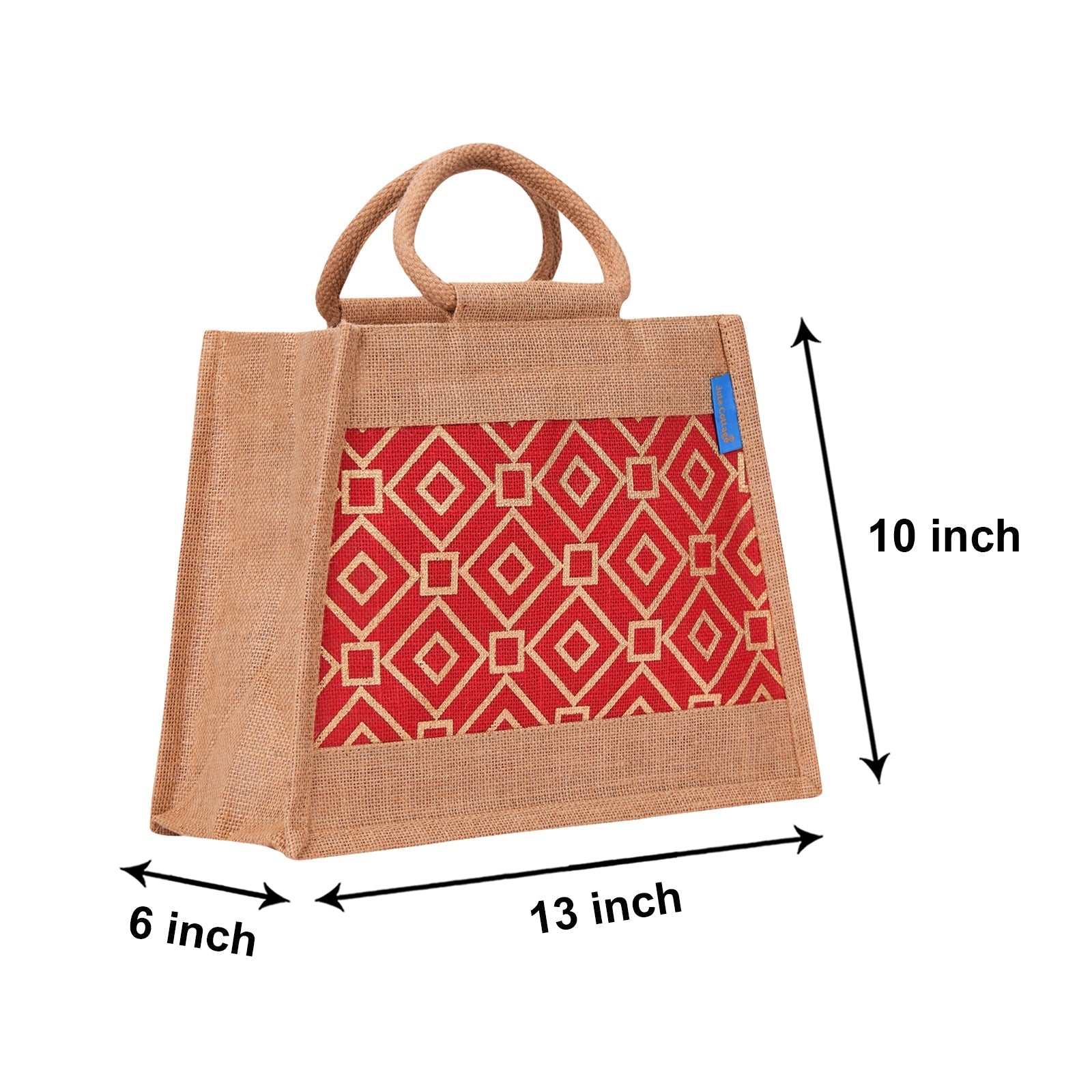 Jute Cottage Taper Zipper Lunch Bag