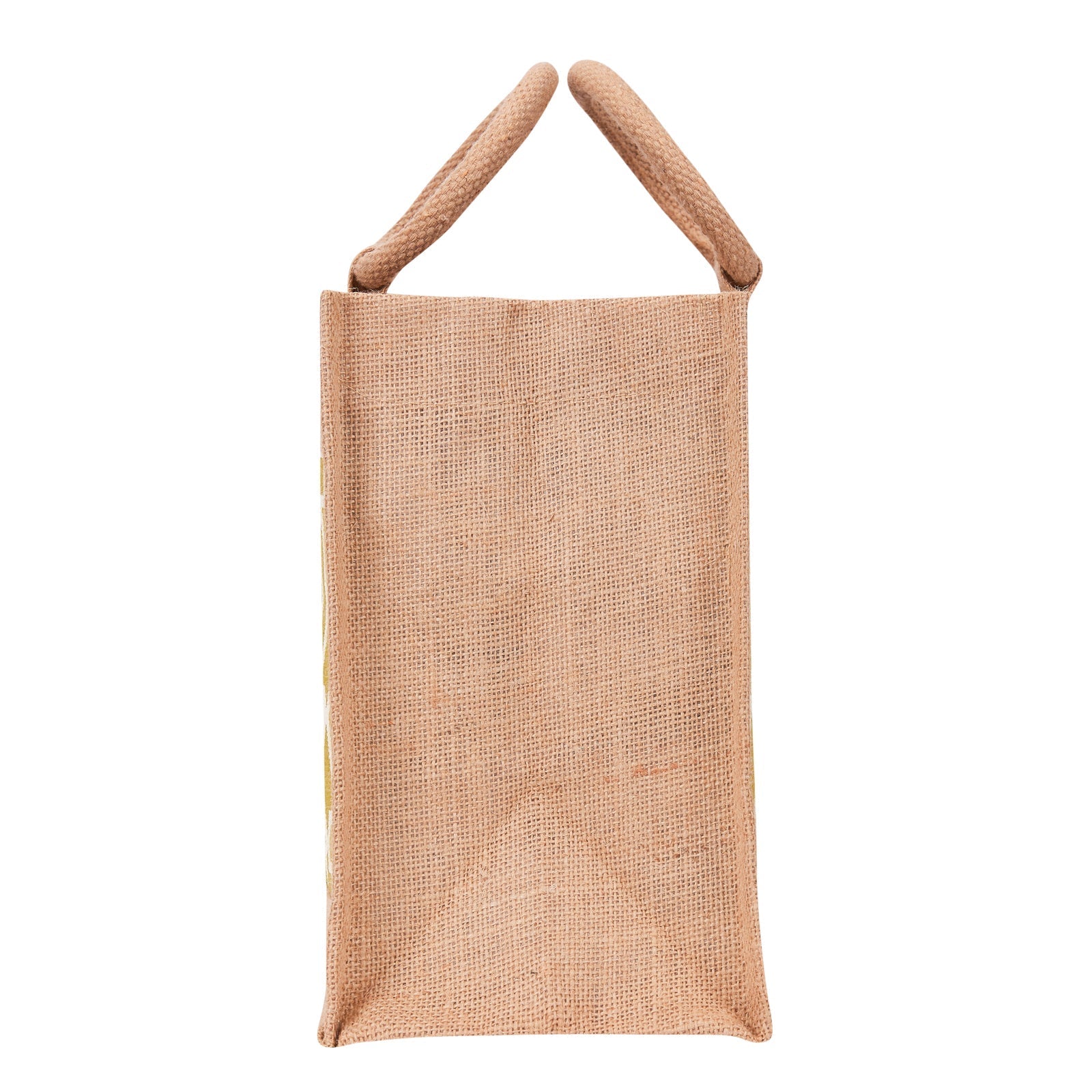 Jute Cottage Taper Zipper Lunch Bag 100% Genuine Jute
