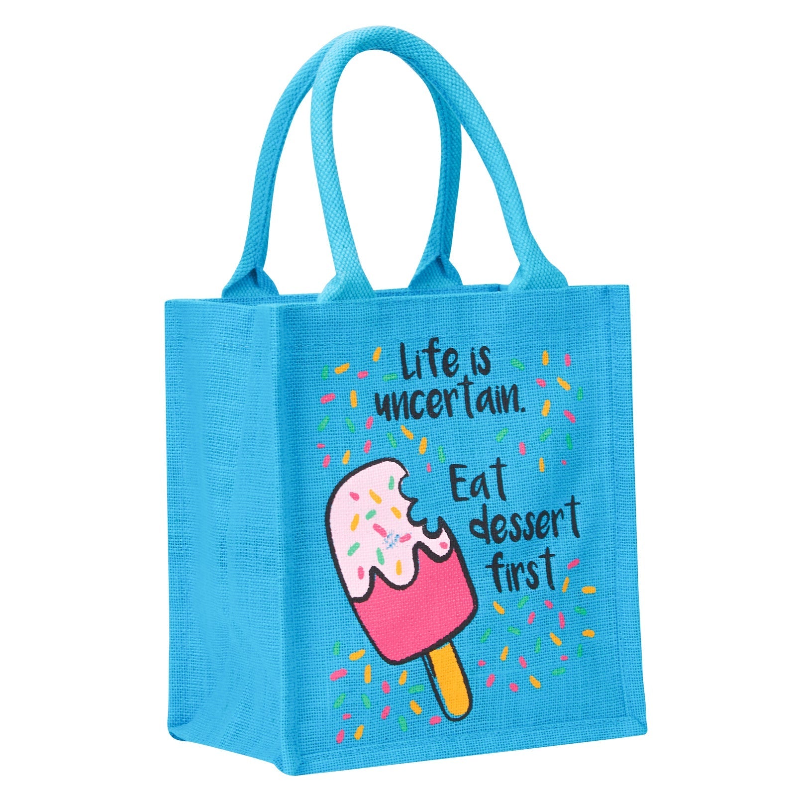 Jute Cottage Life Dessert Print Zipper Lunch Bag