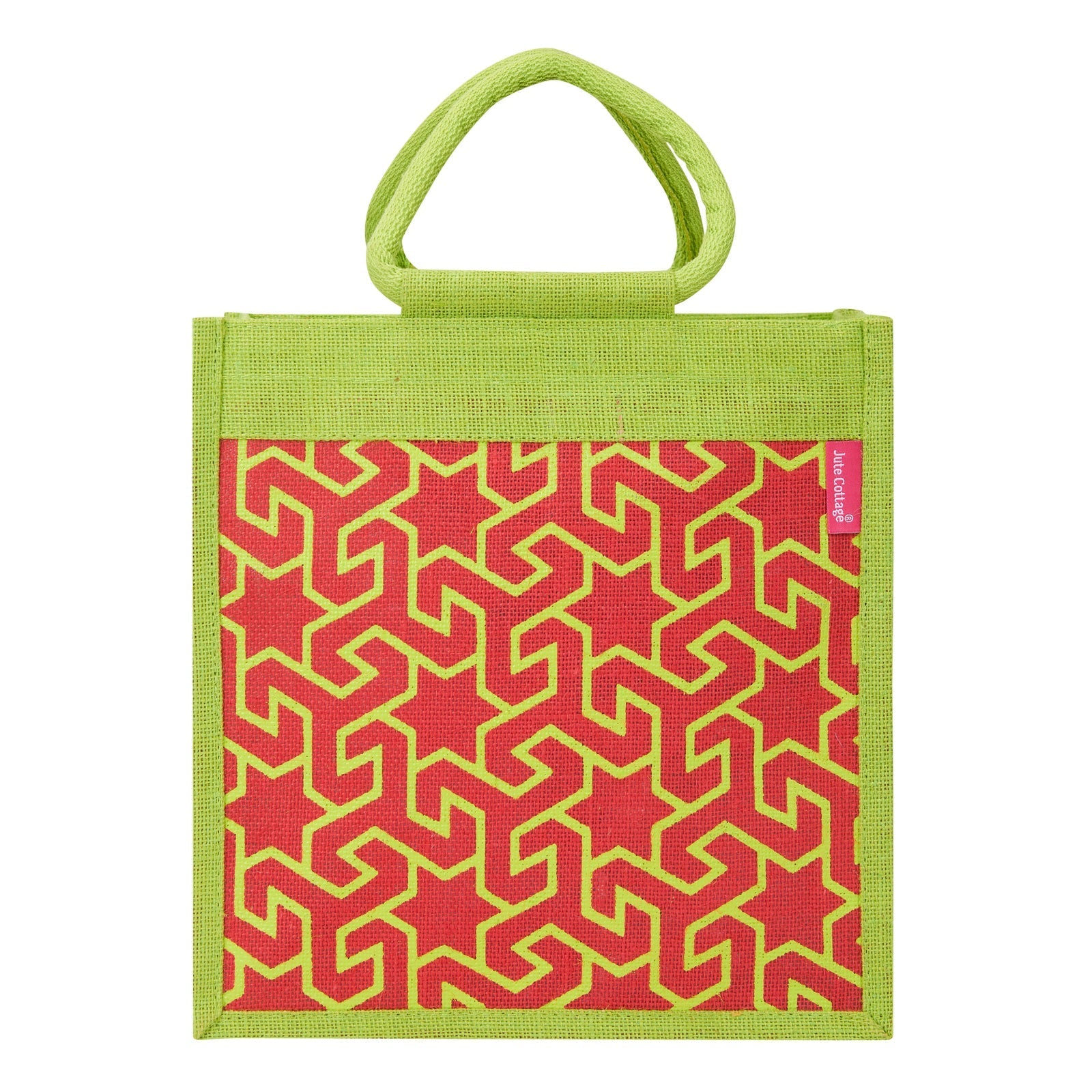 Jute Cottage Geometric Motif Print Lunch Zipper
