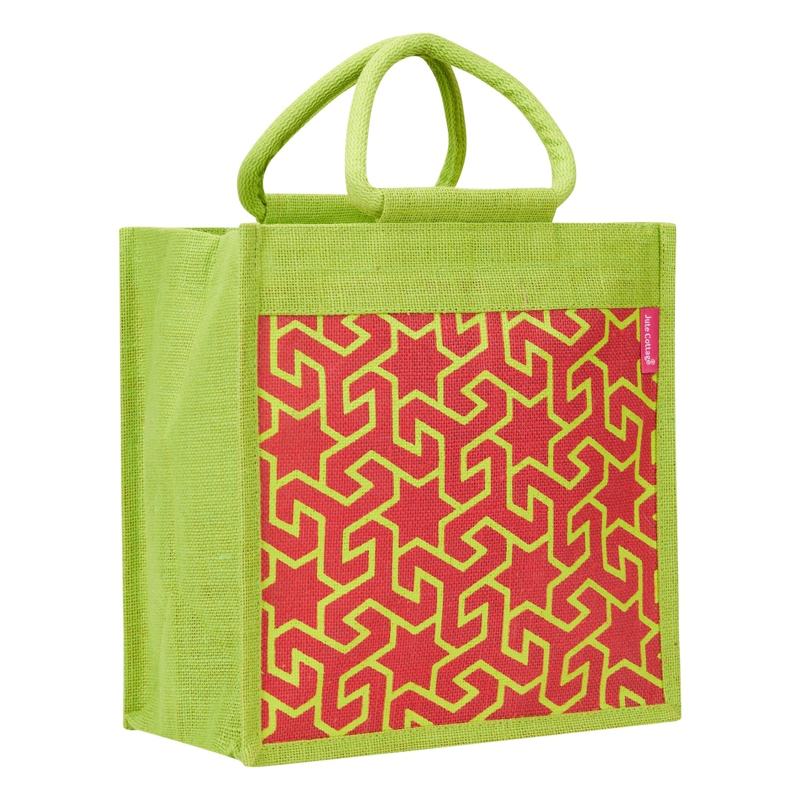 Jute Cottage Geometric Motif Print Lunch Zipper