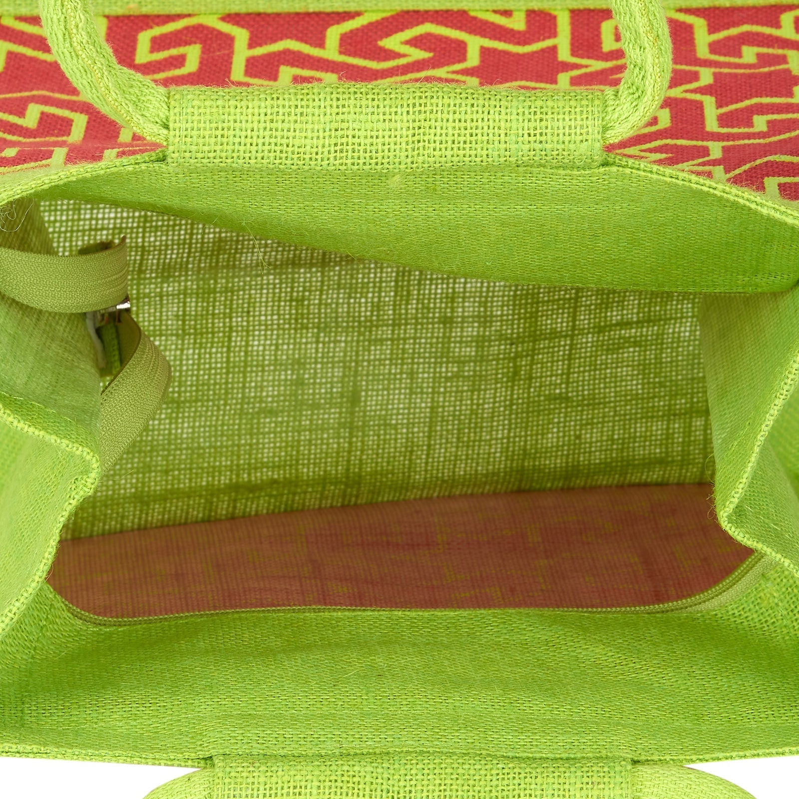 Jute Cottage Geometric Motif Print Lunch Zipper