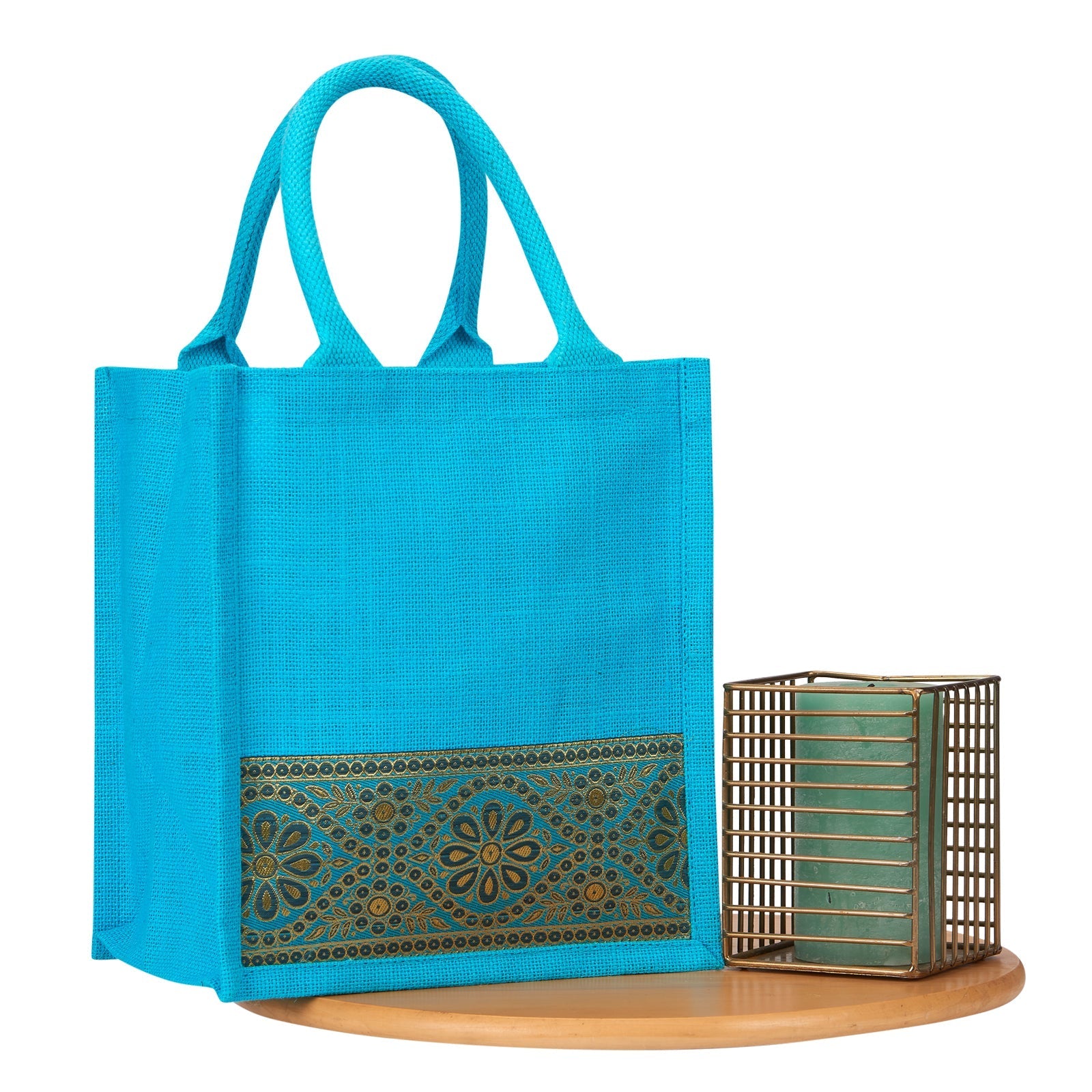 Jute Cottage Lace Zipper Lunch Bag